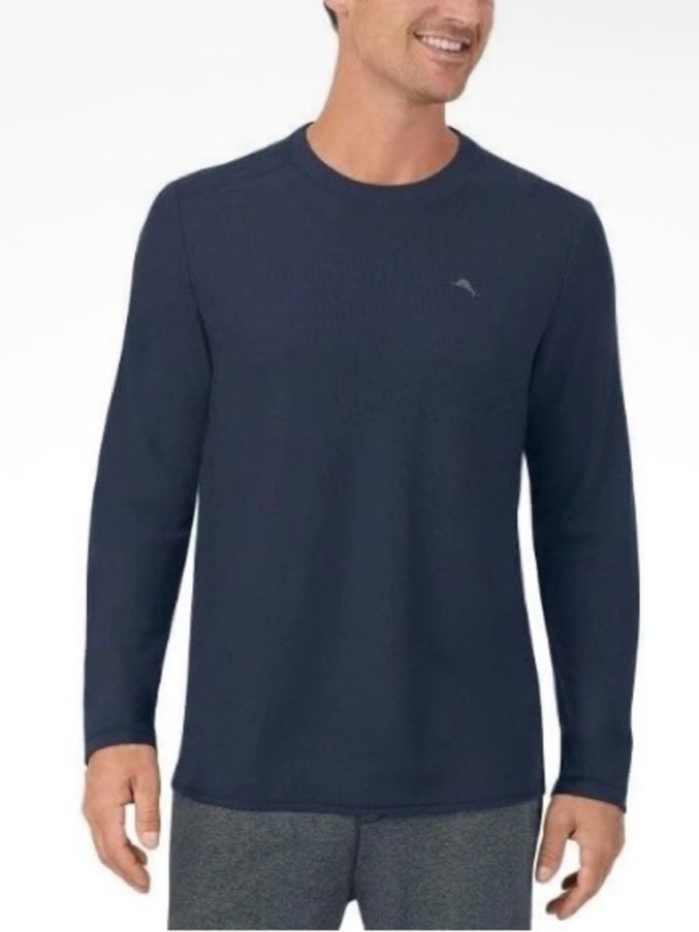 Tommy Bahama Waffle Knit Crew Neck Pullover Long Sleeve Sweater Size L